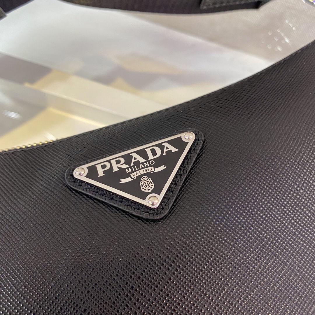 Prada Re-Nylon And Saffiano Shoulder Bag Black For Women, Women's Bags 9.4in/24cm 2VH113_2DMH_F0002_V_OOP - Image 4