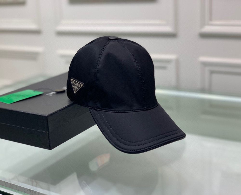 Prada Re-Nylon Baseball Cap Black Prada Cap 2HC274_2DMI_F0002