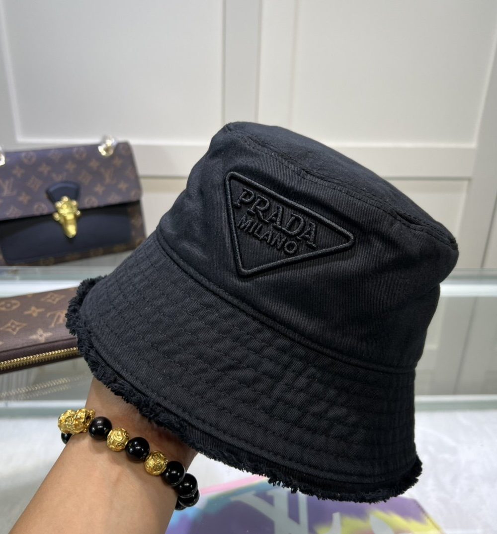 Prada Re-Nylon Bucket Hat Black Prada Hat 1HC137_2FMB_F0002