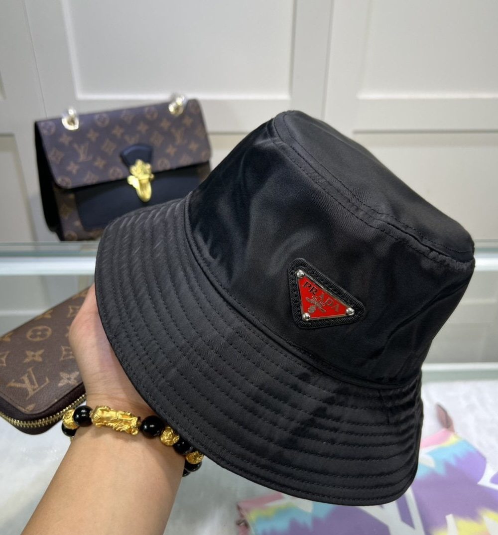 Prada Re-Nylon Bucket Hat Black Prada Hat