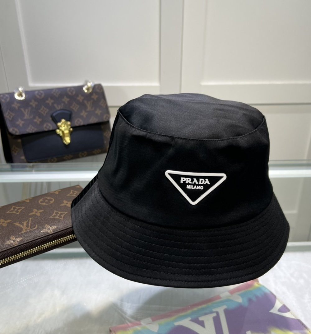 Prada Re-Nylon Bucket Hat Black Prada Hat