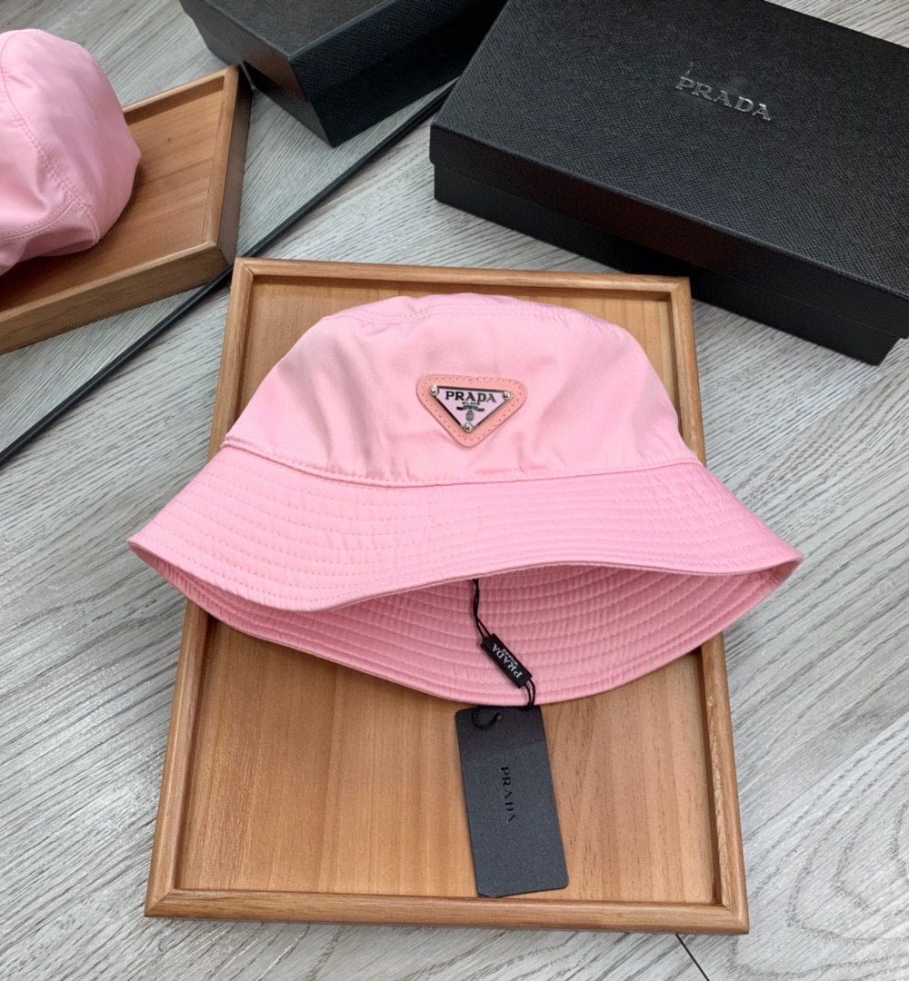 Prada Re-Nylon Bucket Hat Pink Prada Hat