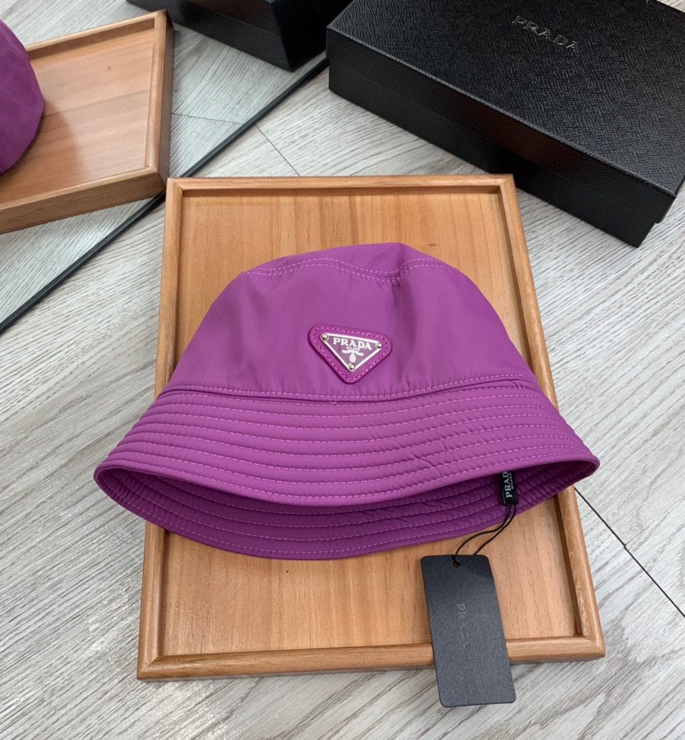 Prada Re-Nylon Bucket Hat Purple Prada Hat