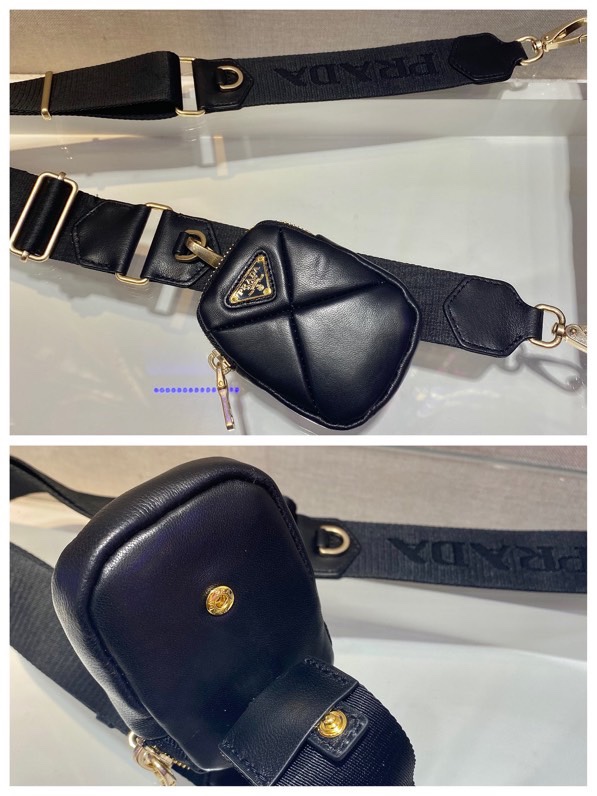 Prada Re-Nylon Padded Shoulder Bag Black For Women, Women's Bags 11in/28cm - Image 7