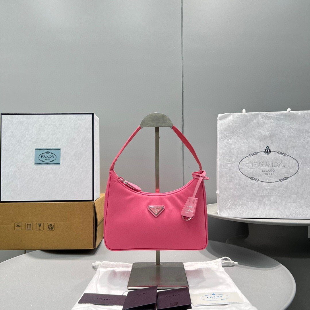 Prada Re-Nylon Re-Edition 2000 Mini-Bag Dark Pink For Women, Women's Bags 8.6in/22cm