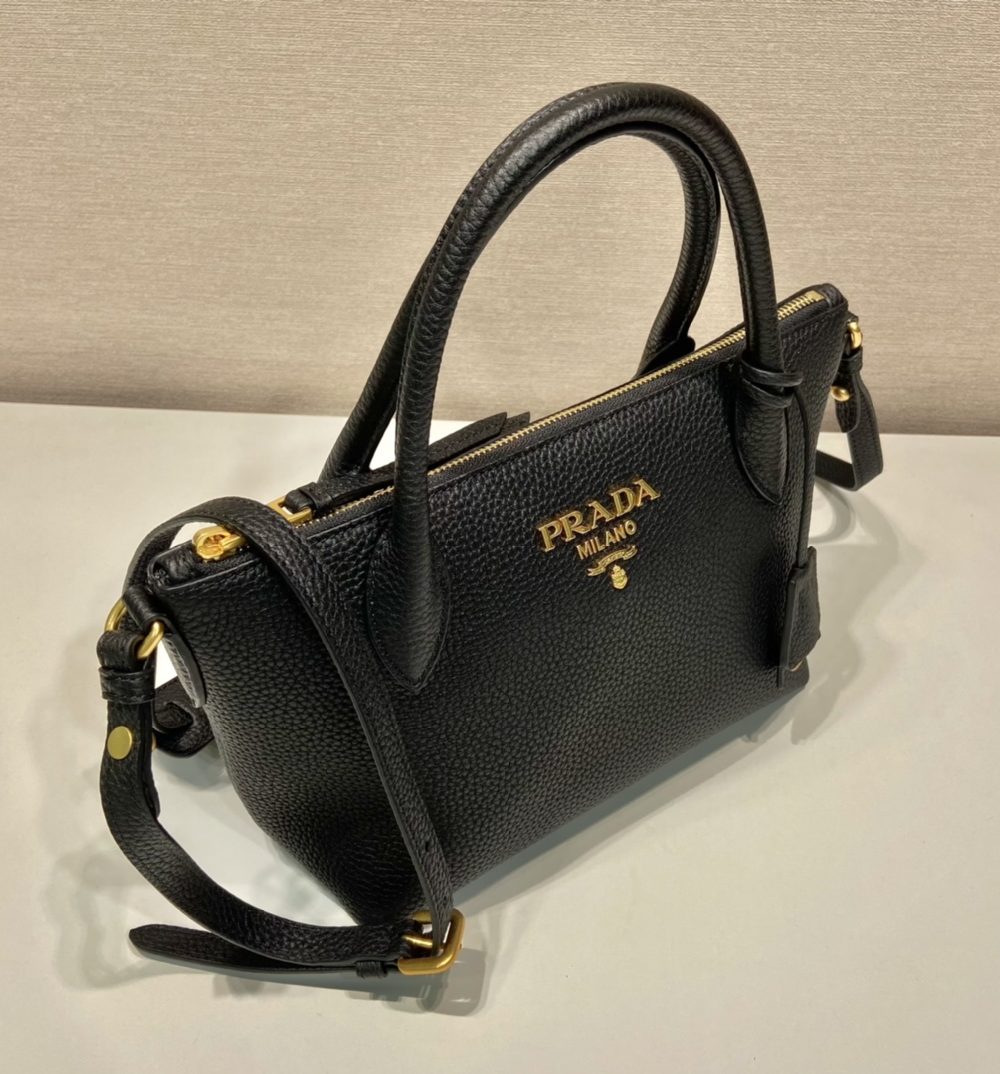 Prada Saffiano Mini Bag Black For Women, Women's Bags 9.4in/24cm