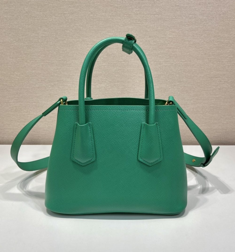 Prada Saffiano Mini Bag Green For Women, Women's Bags 9.8in/25cm 1BG443_2A4A_F0458_V_XOO