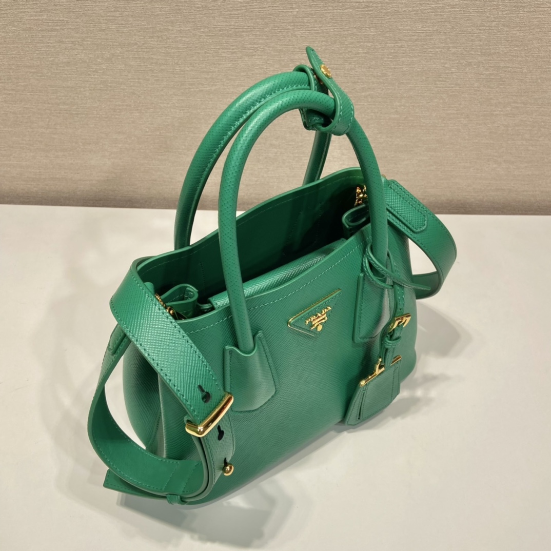 Prada Saffiano Mini Bag Green For Women, Women's Bags 9.8in/25cm 1BG443_2A4A_F0458_V_XOO - Image 3
