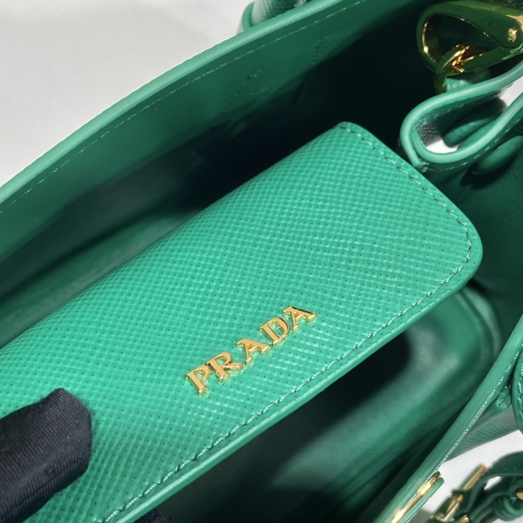 Prada Saffiano Mini Bag Green For Women, Women's Bags 9.8in/25cm 1BG443_2A4A_F0458_V_XOO - Image 4