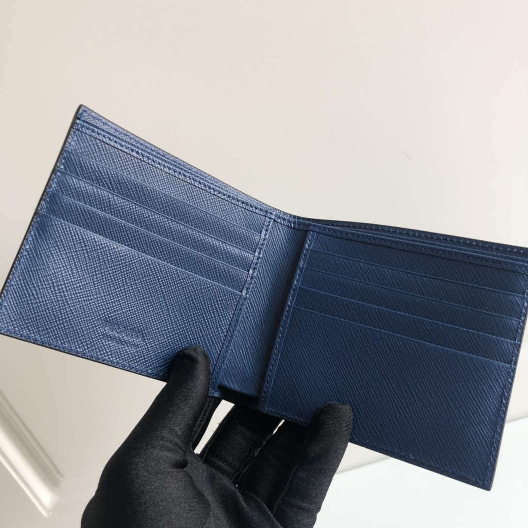 1:1 Replica Prada Saffiano Wallet Black For Women, Women's Wallets 4.5in/11cm - Image 5