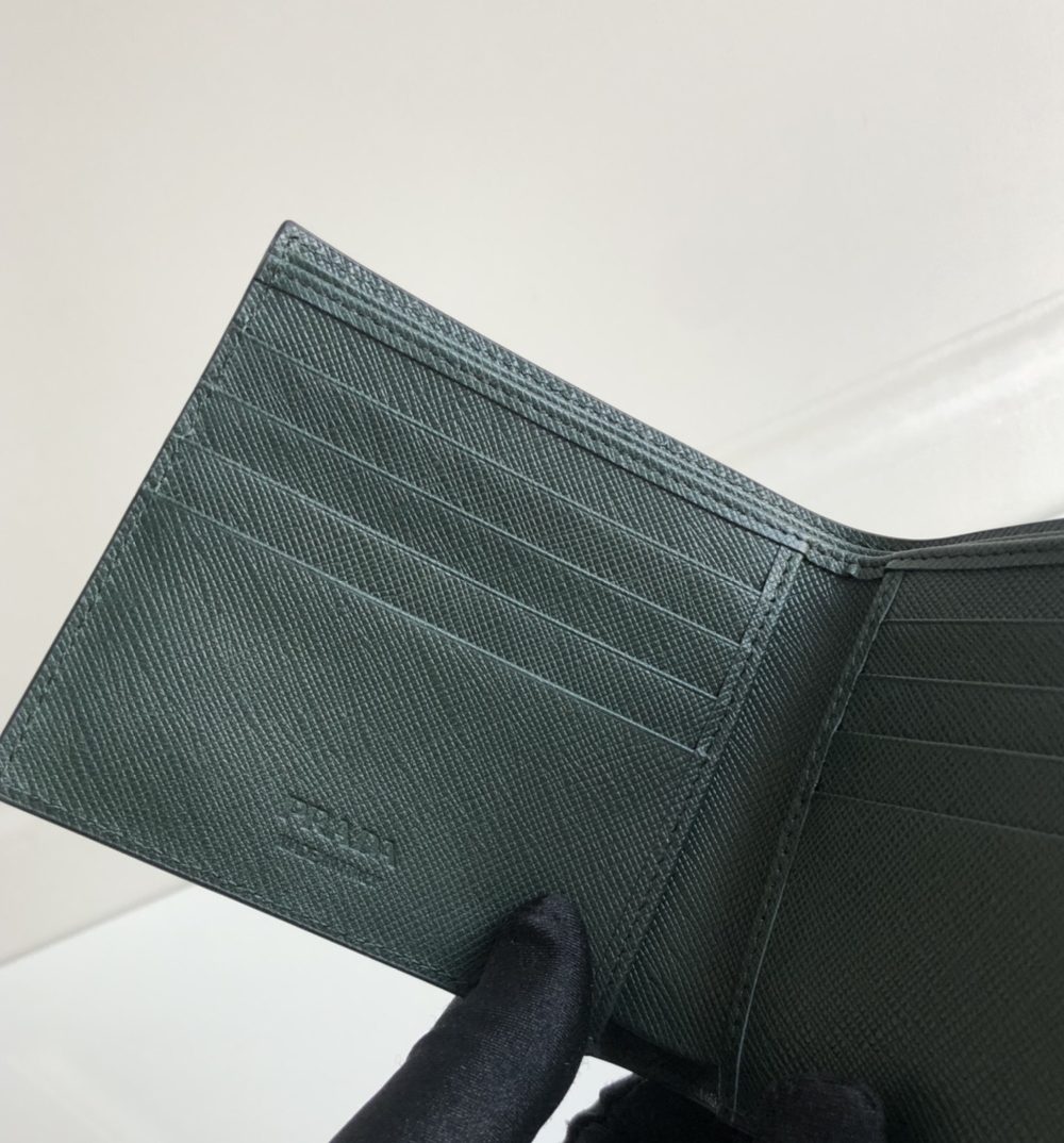 1:1 Replica Prada Saffiano Wallet Black For Women, Women's Wallets 4.5in/11cm