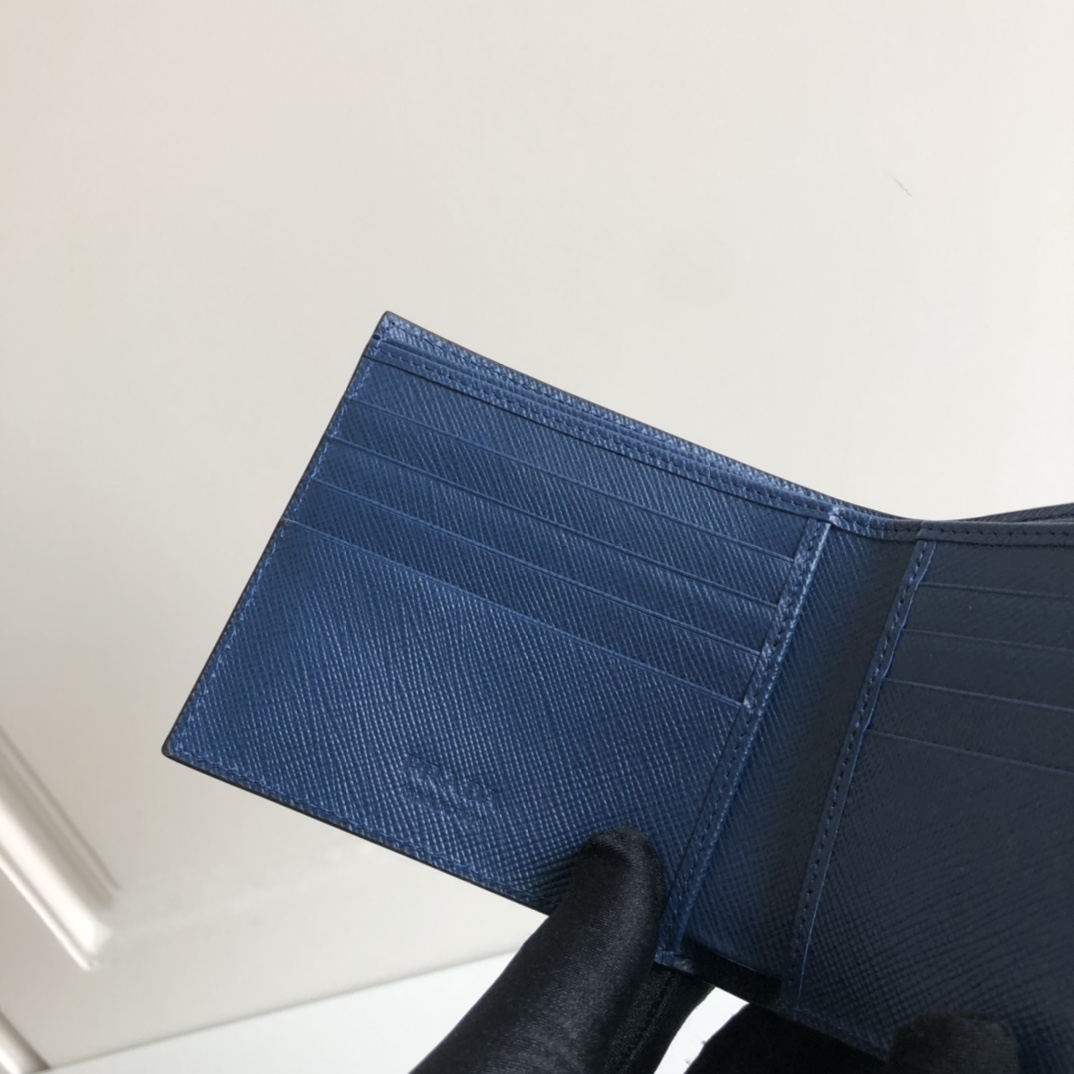 1:1 Replica Prada Saffiano Wallet Black For Women, Women's Wallets 4.5in/11cm - Image 8