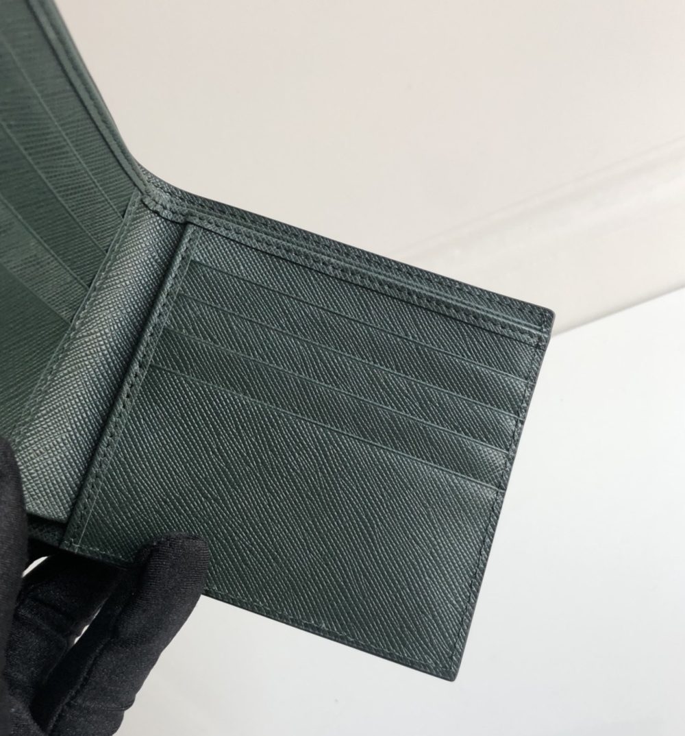 1:1 Replica Prada Saffiano Wallet Black For Women, Women's Wallets 4.5in/11cm