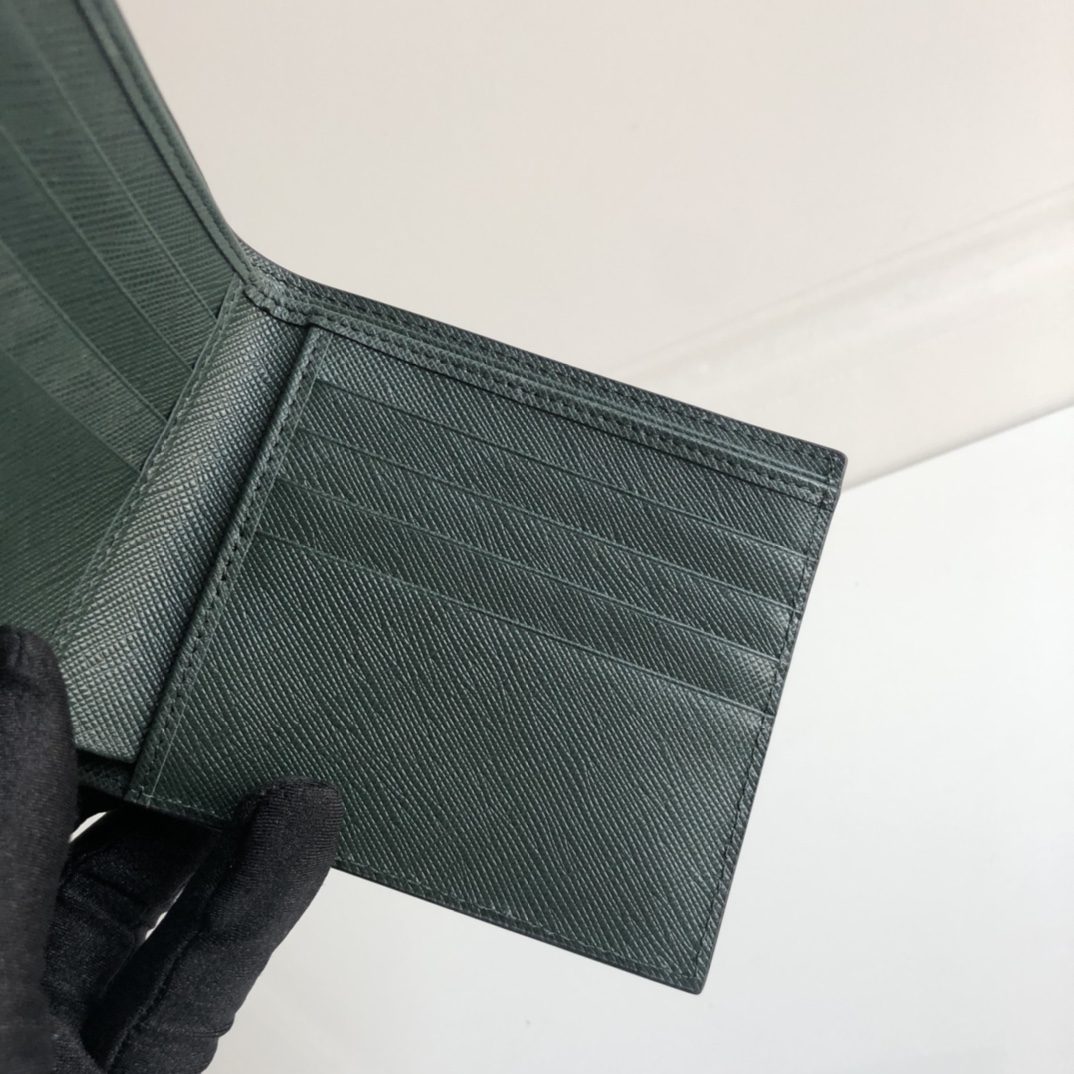 1:1 Replica Prada Saffiano Wallet Black For Women, Women's Wallets 4.5in/11cm - Image 4
