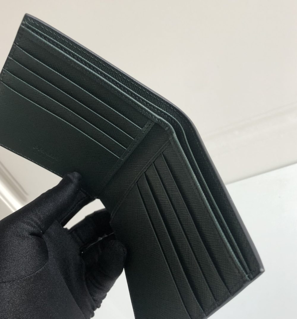 1:1 Replica Prada Saffiano Wallet Black For Women, Women's Wallets 4.5in/11cm