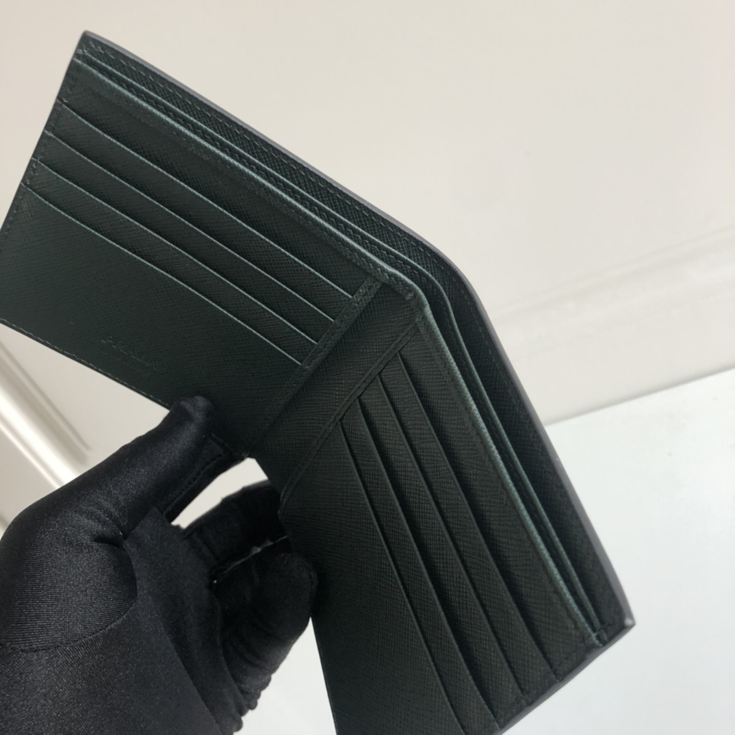 1:1 Replica Prada Saffiano Wallet Black For Women, Women's Wallets 4.5in/11cm - Image 9