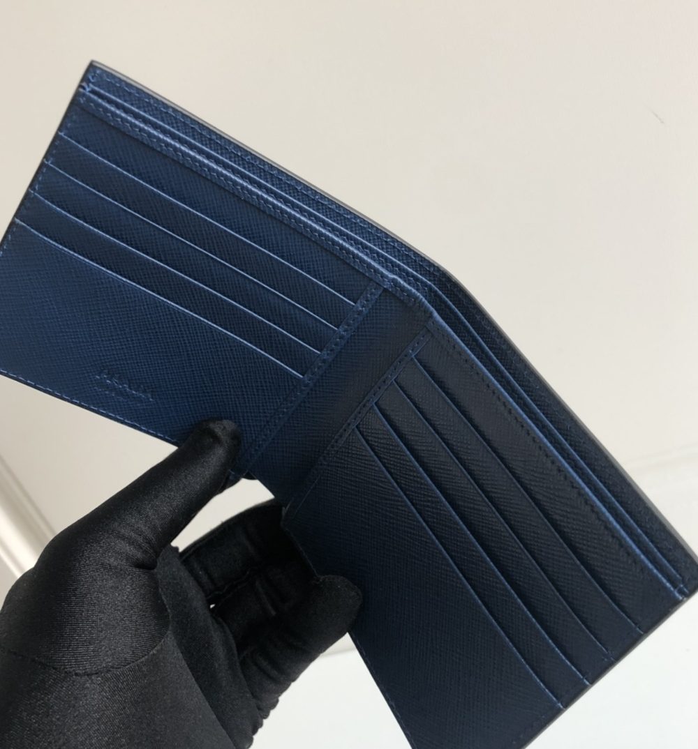 1:1 Replica Prada Saffiano Wallet Black For Women, Women's Wallets 4.5in/11cm