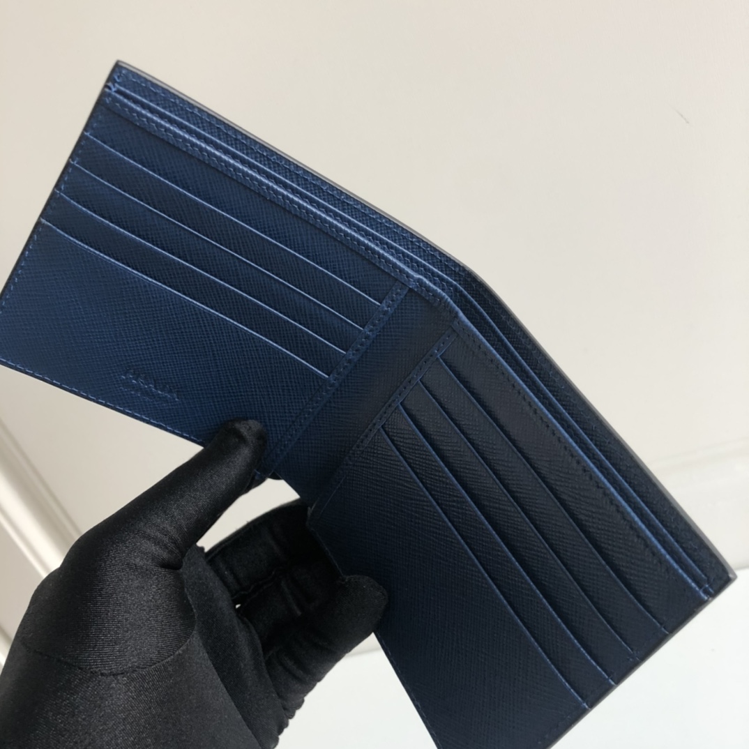 1:1 Replica Prada Saffiano Wallet Black For Women, Women's Wallets 4.5in/11cm - Image 7