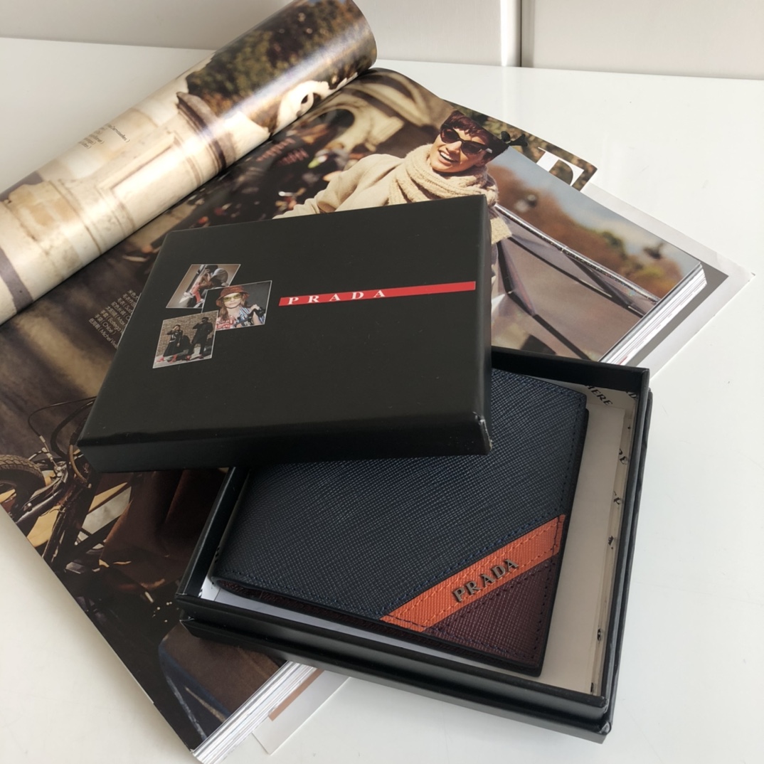 1:1 Replica Prada Saffiano Wallet Black For Women, Women's Wallets 4.5in/11cm - Image 2