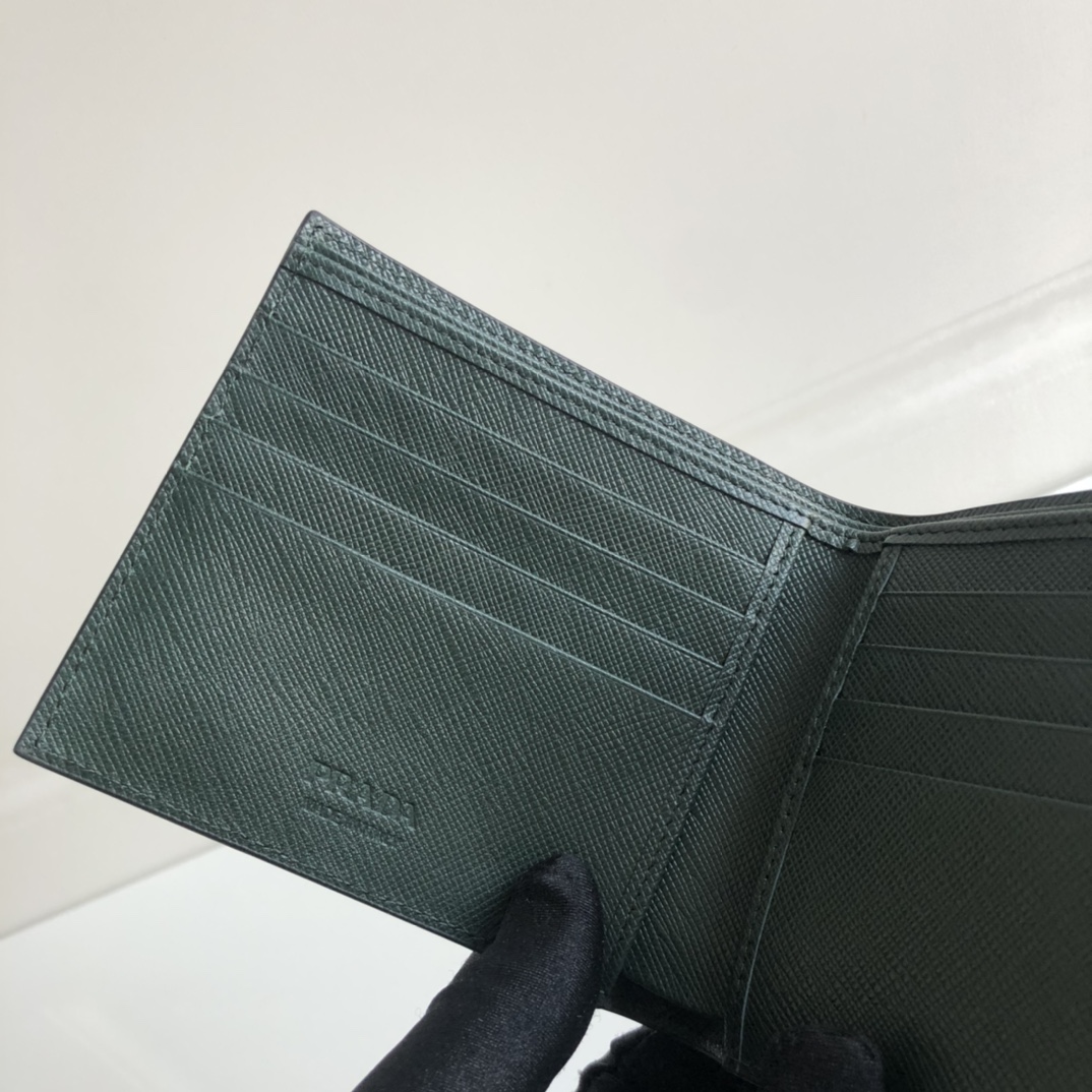 1:1 Replica Prada Saffiano Wallet Black For Women, Women's Wallets 4.5in/11cm - Image 2