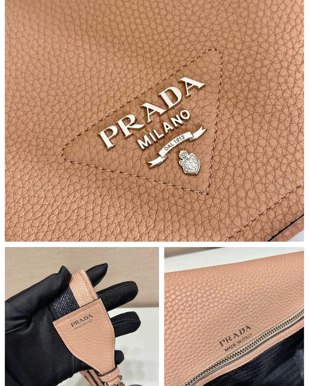 Prada Shoulder Bag Beige For Women, Women's Bags 9in/23cm 1BD314_2DKV_F02YP_V_3OO