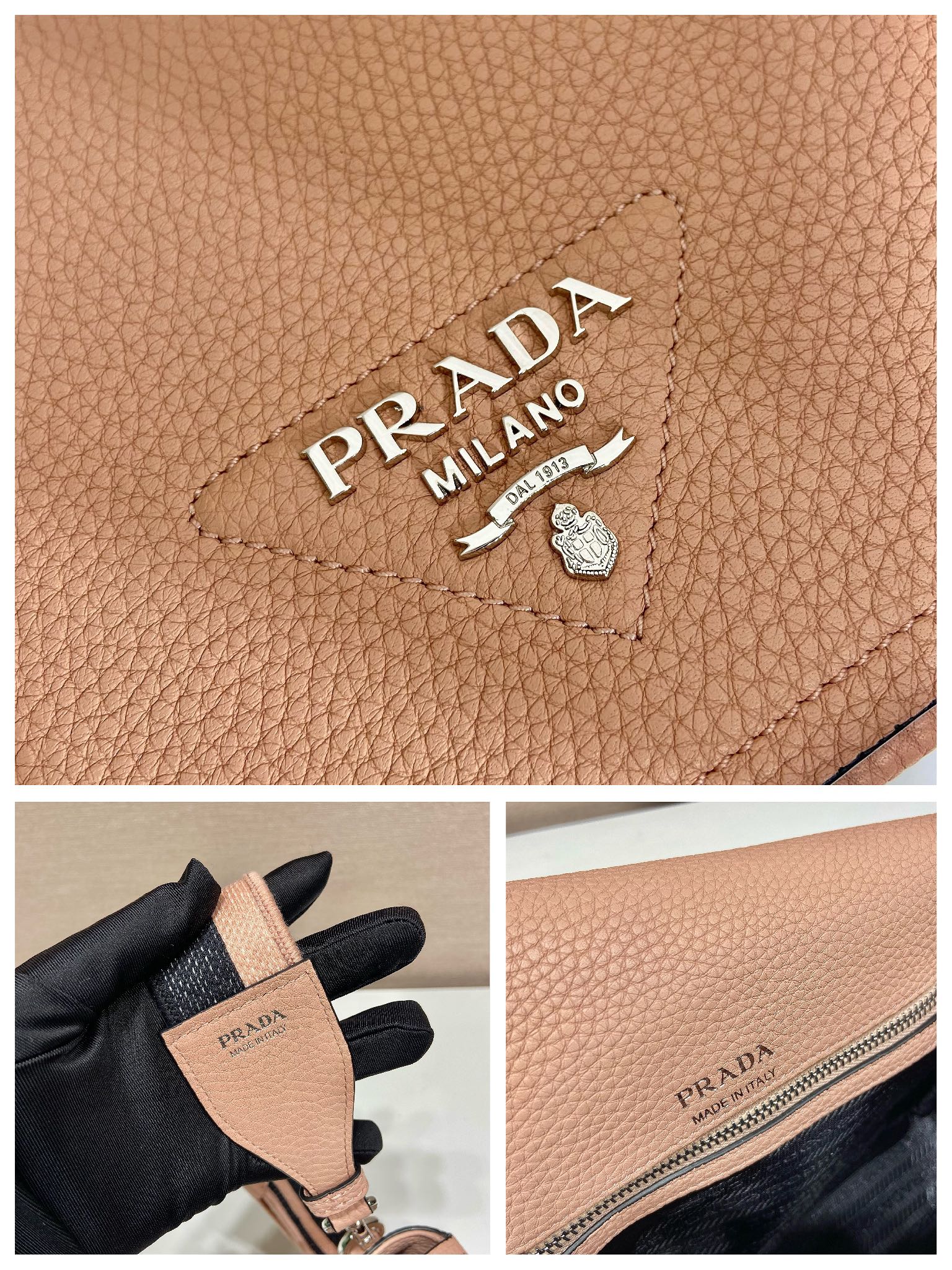 Prada Shoulder Bag Beige For Women, Women's Bags 9in/23cm 1BD314_2DKV_F02YP_V_3OO - Image 3
