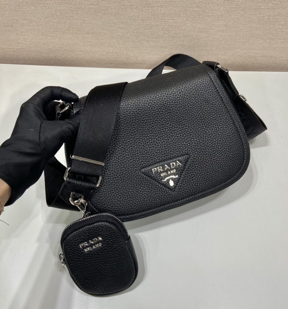 Prada Shoulder Bag Black For Women, Women's Bags 9.4in/24cm 1BD293_2DKV_F0002_V_N9O