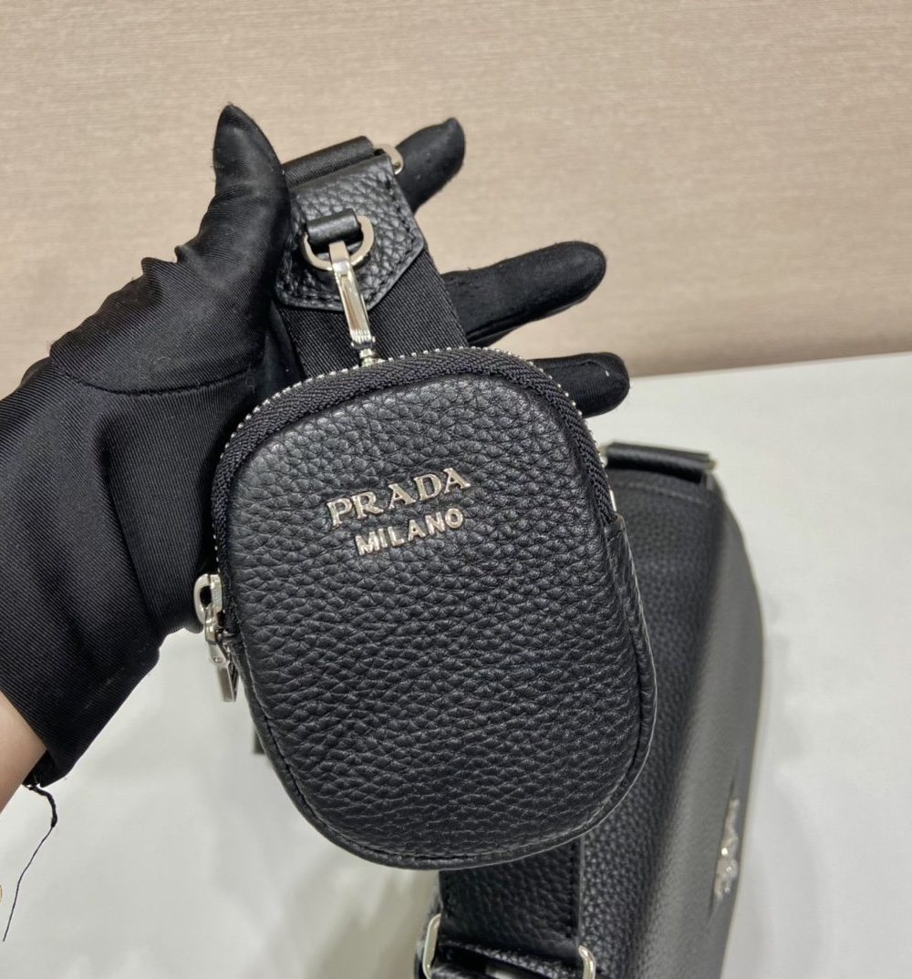 Prada Shoulder Bag Black For Women, Women's Bags 9.4in/24cm 1BD293_2DKV_F0002_V_N9O