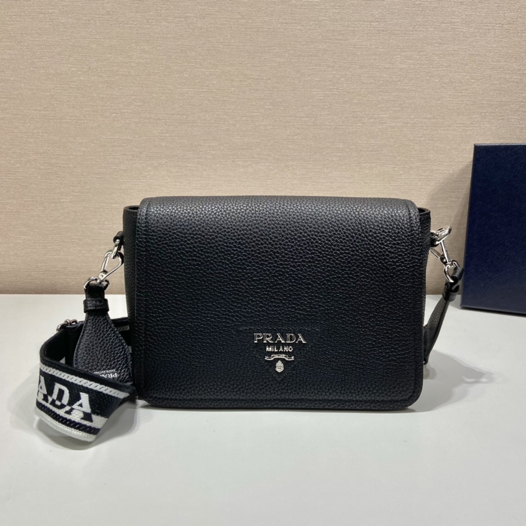 Prada Shoulder Bag Black For Women, Women's Bags 9in/23cm 1BD314_2DKV_F0002_V_3OO