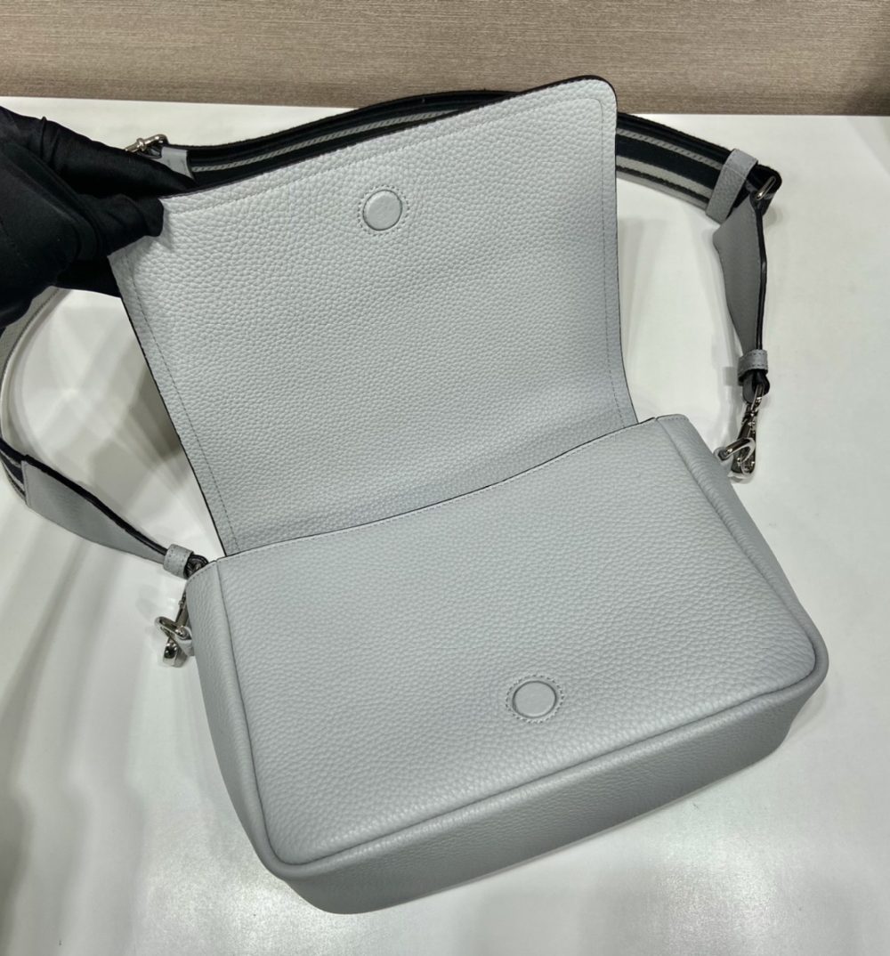 Prada Shoulder Bag Grey For Women, Women's Bags 9in/23cm 1BD314_2DKV_F010I_V_3OO