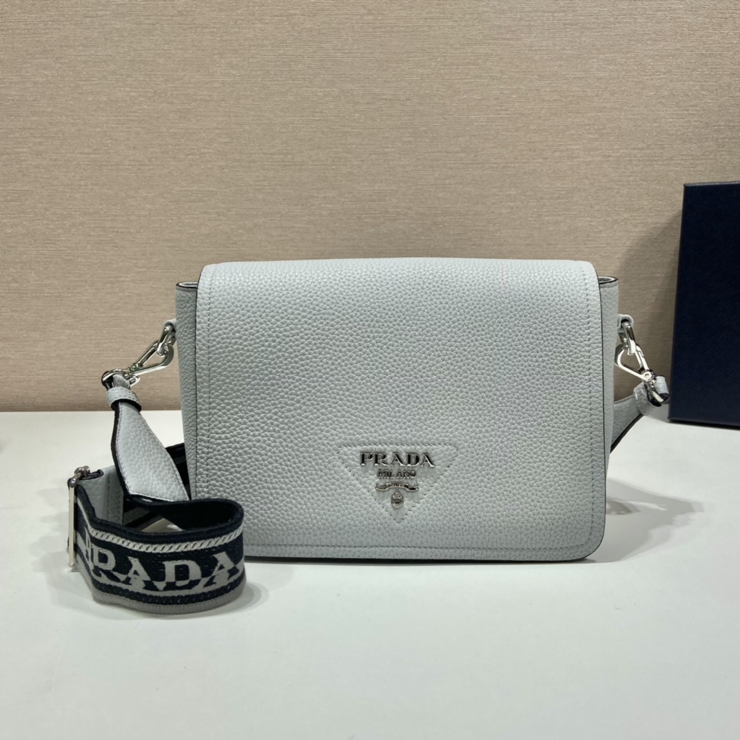 Prada Shoulder Bag Grey For Women, Women's Bags 9in/23cm 1BD314_2DKV_F010I_V_3OO