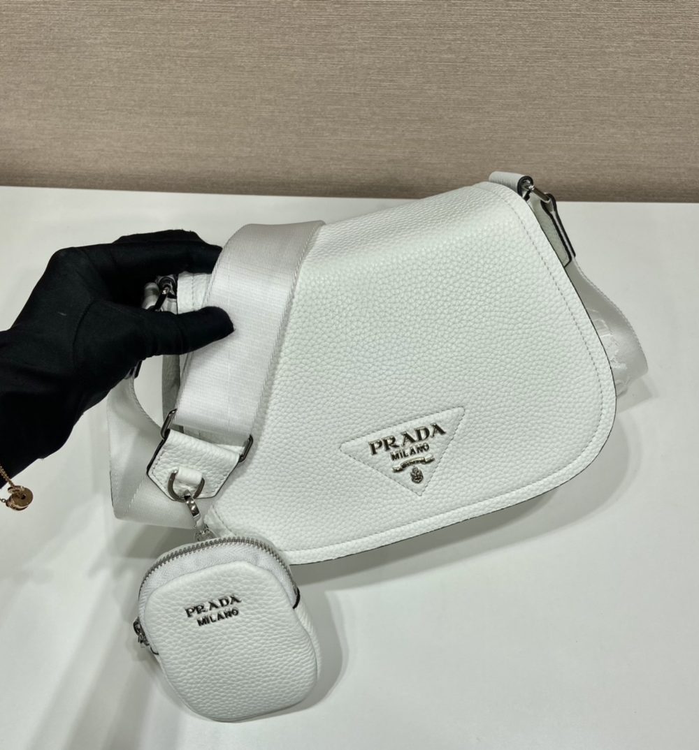 Prada Shoulder Bag White For Women, Women's Bags 8.6in/22cm