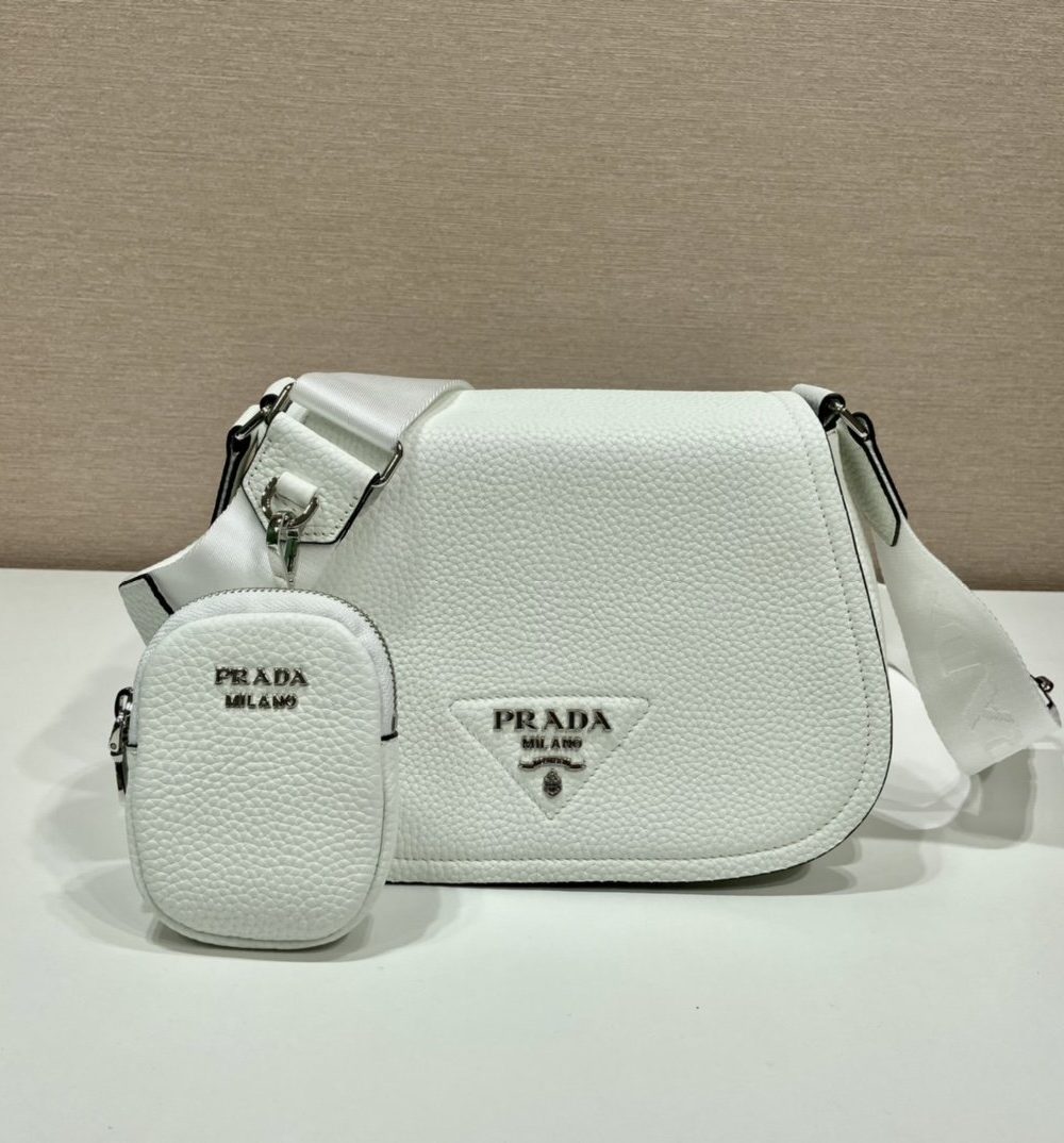 Prada Shoulder Bag White For Women, Women's Bags 8.6in/22cm