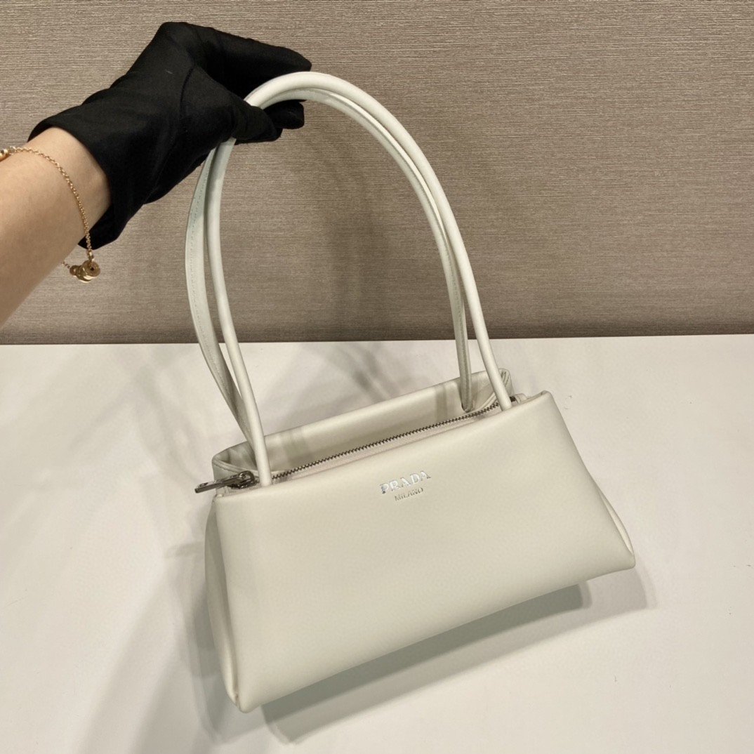 Prada Small Bag White For Women, Women's Bags 9.8in/25cm 1BA368_2DDJ_F0009_V_OOO - Image 3