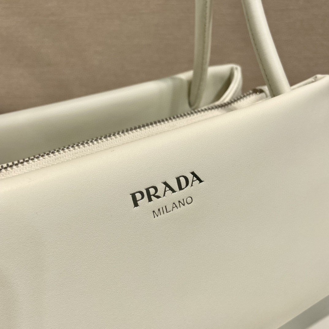 Prada Small Bag White For Women, Women's Bags 9.8in/25cm 1BA368_2DDJ_F0009_V_OOO - Image 9