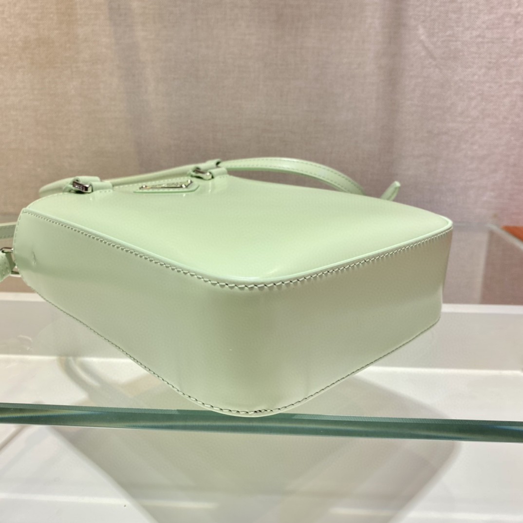 Prada Small Brushed Tote Green For Women, Women's Bags 6.9in/18cm - Image 5