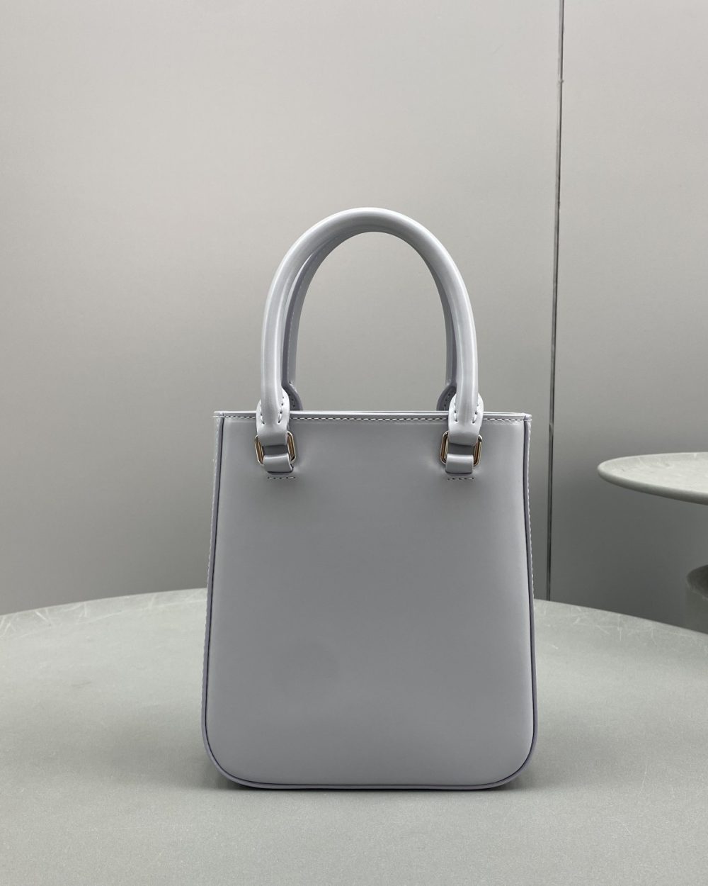 Prada Small Brushed Tote Grey For Women, Women's Bags 6.9in/18cm