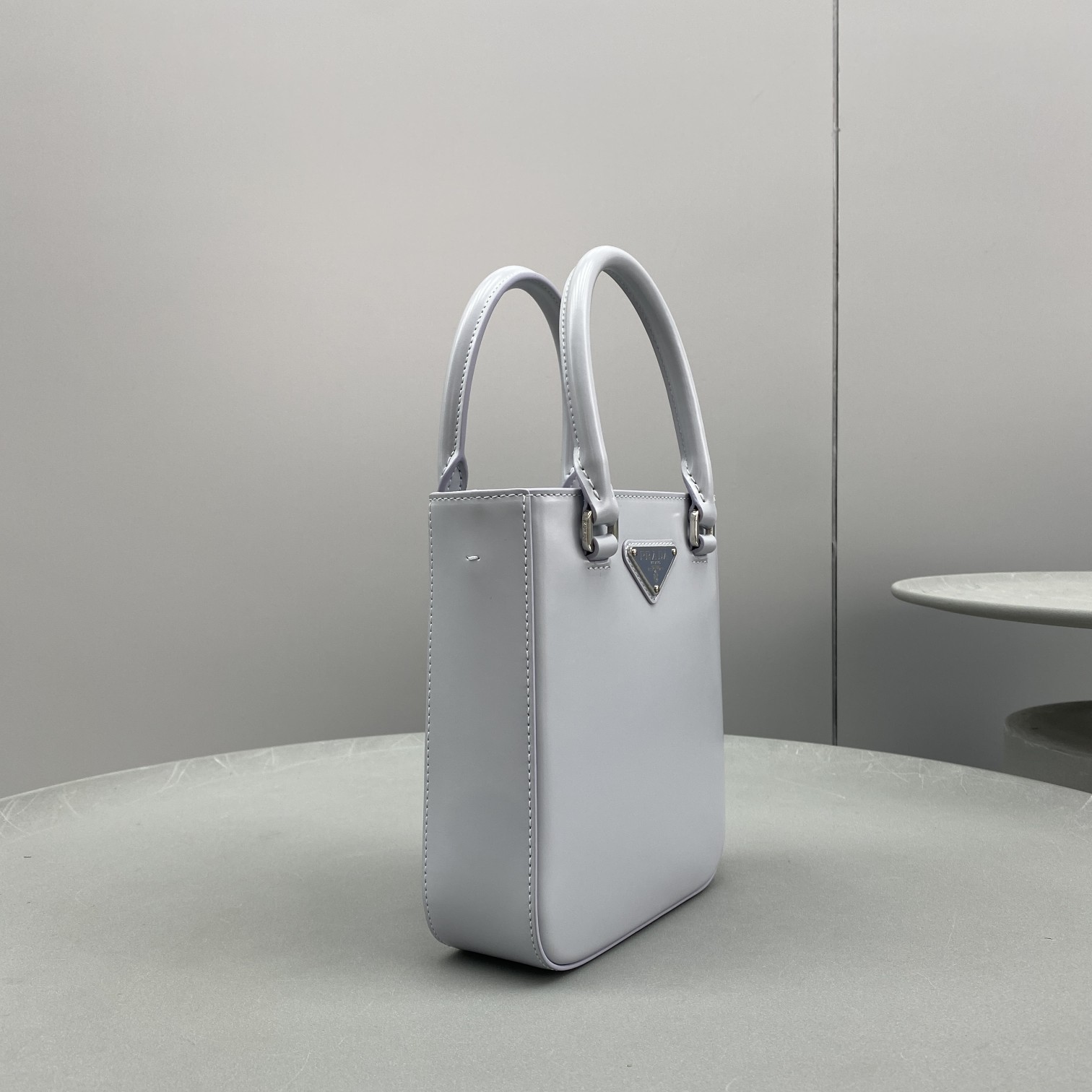 Prada Small Brushed Tote Grey For Women, Women's Bags 6.9in/18cm - Image 3