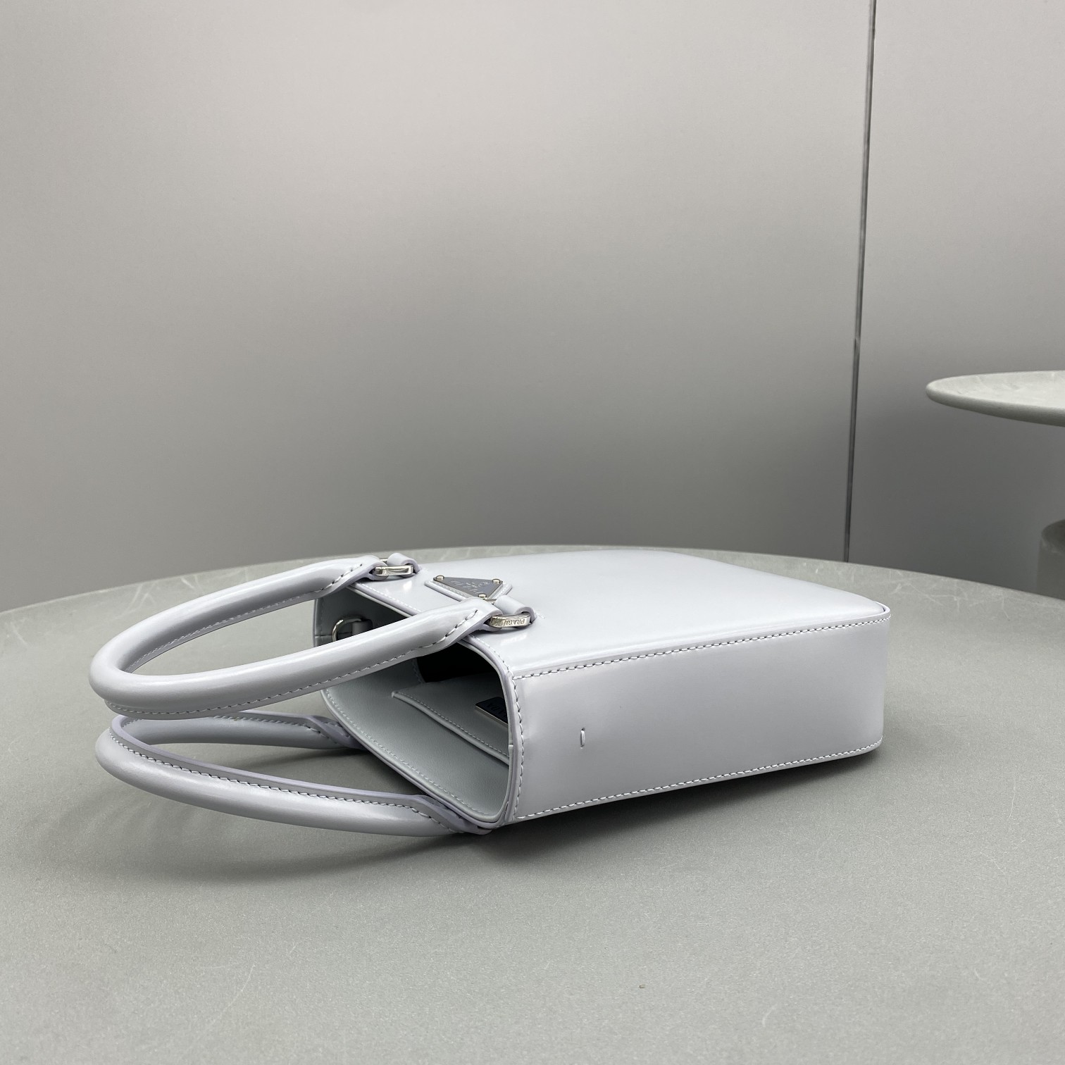 Prada Small Brushed Tote Grey For Women, Women's Bags 6.9in/18cm - Image 9