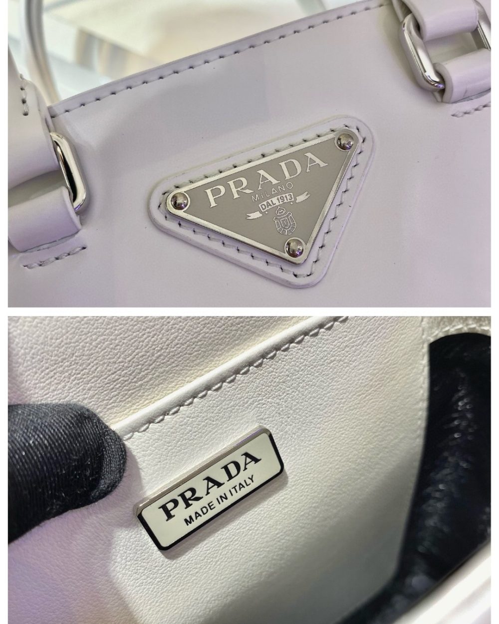 Prada Small Brushed Tote Pink For Women, Women's Bags 6.9in/18cm 1BA331_ZO6_F0E18_V_OOO