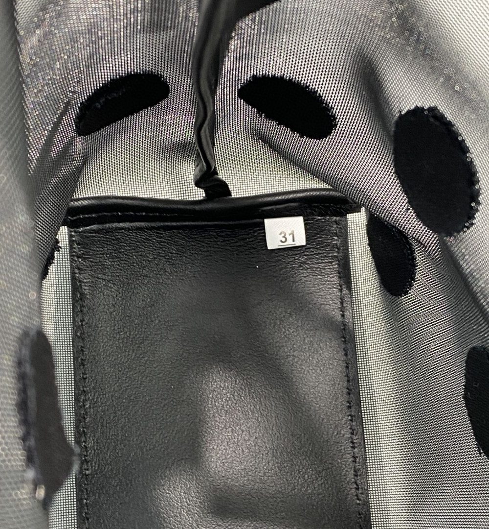Prada Small Polka-Dot Mesh Tote Bag Black For Women, Women's Bags 8.6in/22cm 1BG417_2DZ9_F0002_V_OOO