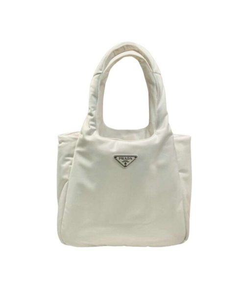 Prada Soft Padded Re-Nylon Bag White/Pink For Women 15in/38cm