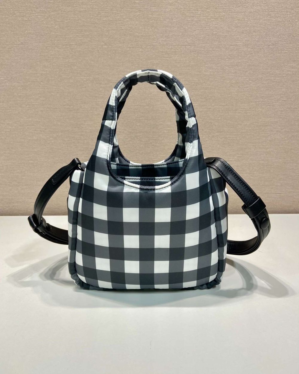 Prada Soft Padded Re-Nylon Mini-Bag White For Women 7.1in/18cm