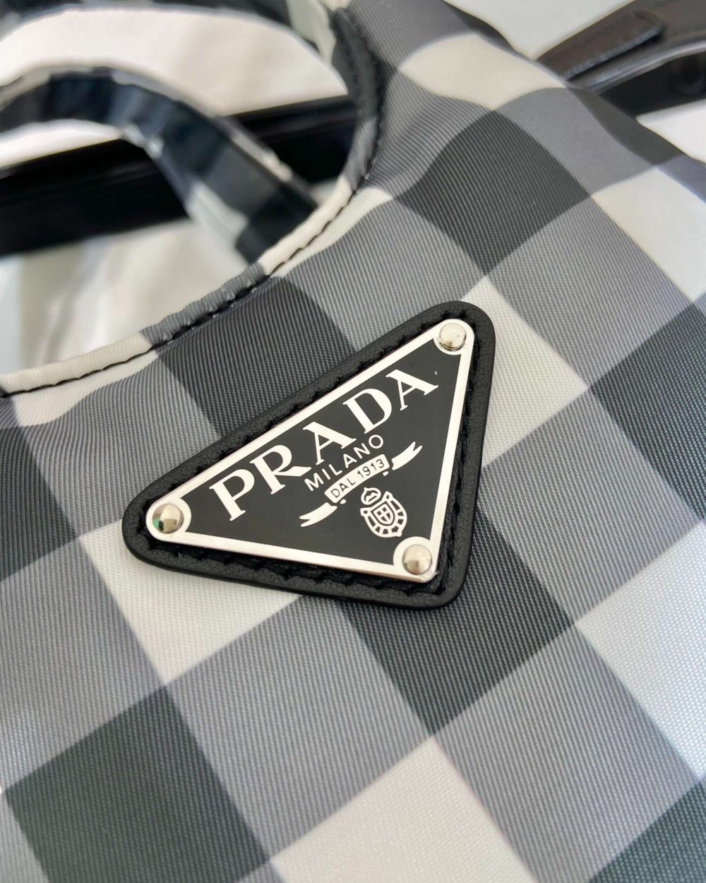 Prada Soft Padded Re-Nylon Mini-Bag White For Women 7.1in/18cm