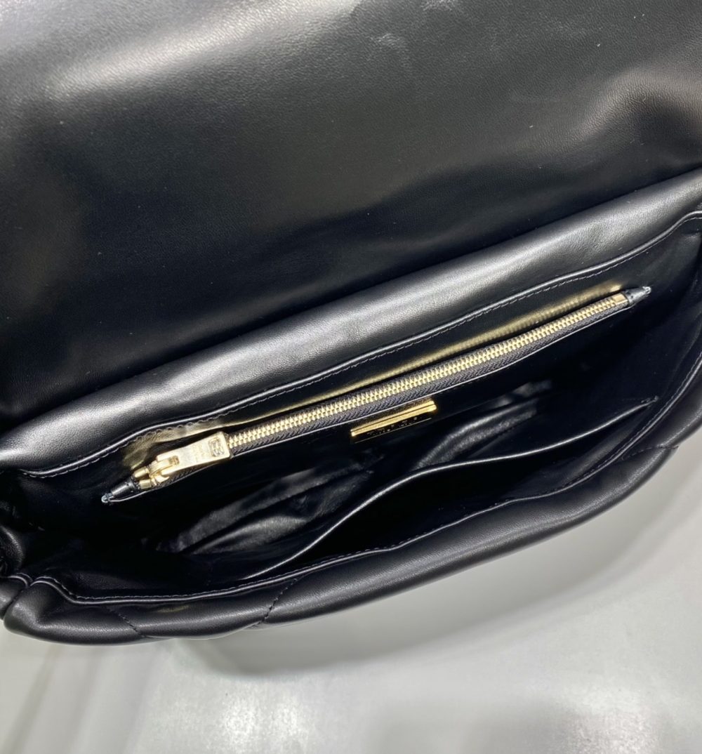 Prada System Nappa Patchwork Shoulder Bag Black For Women, Women's Bags 7.5in/19cm