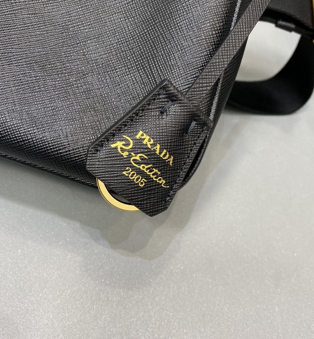 Prada System Nappa Patchwork Shoulder Bag Black For Women, Women's Bags 9.4in/24cm