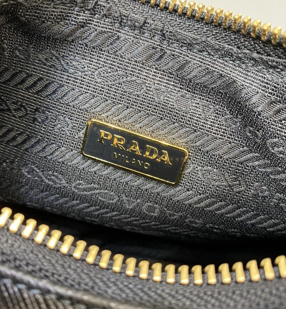 Prada System Nappa Patchwork Shoulder Bag Black For Women, Women's Bags 9.4in/24cm