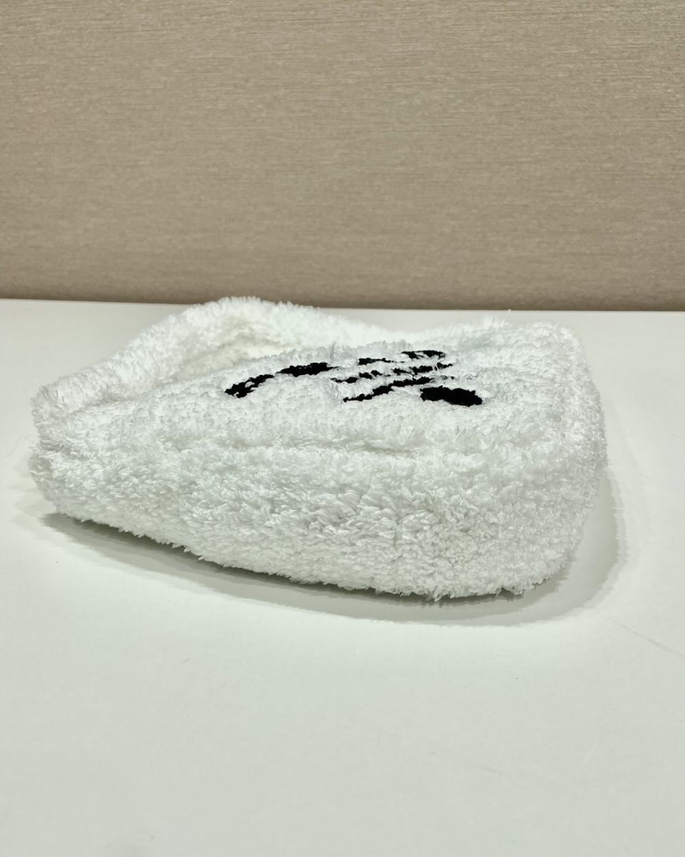Prada Terrycloth Pouch White For Women, Women's Bags 10in/26cm
