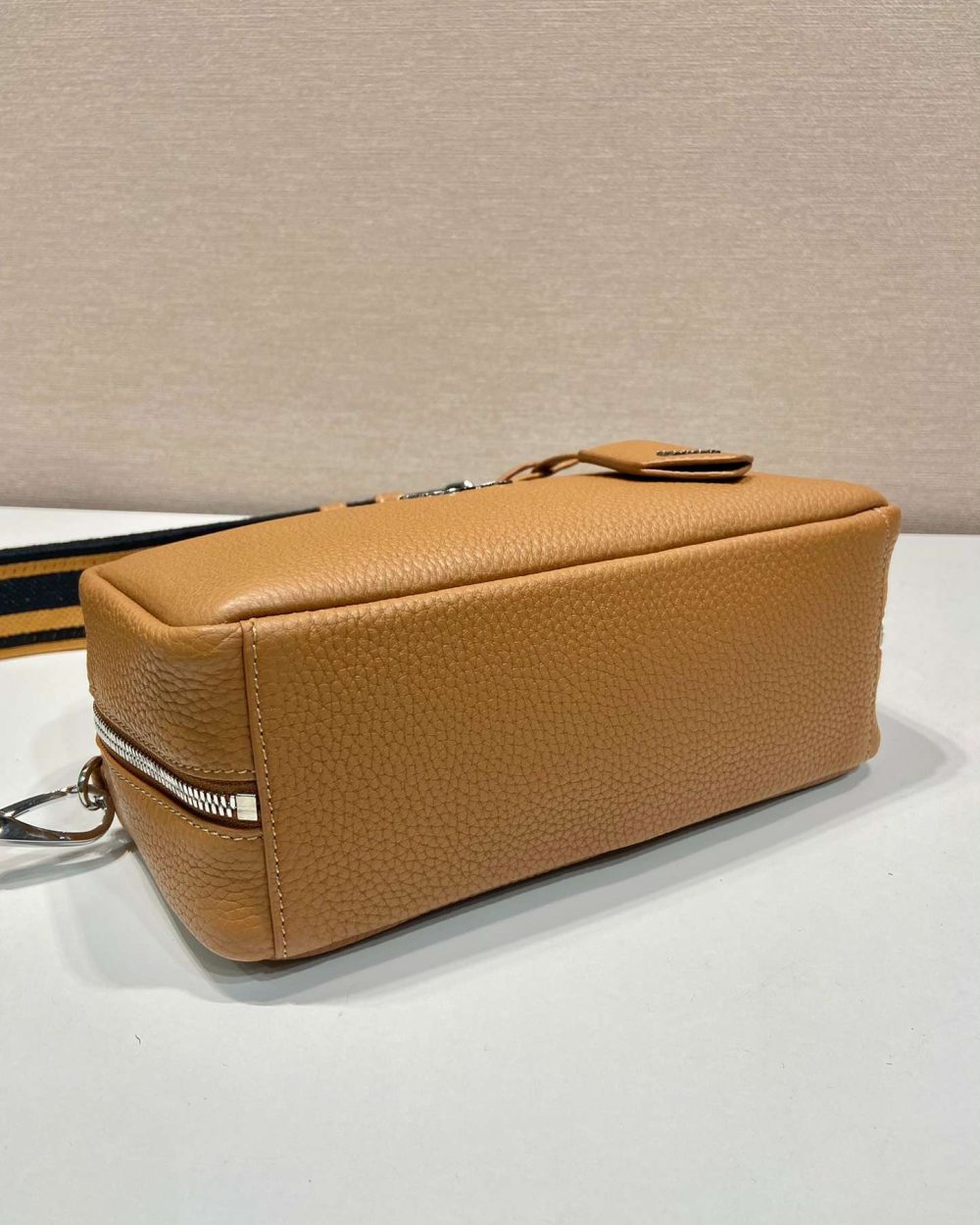 Prada Top-Handle Bag Brown/White/Green Khaki For Women 9.4in/24cm 1BB102_2DKV_F02Z8_V_3OO