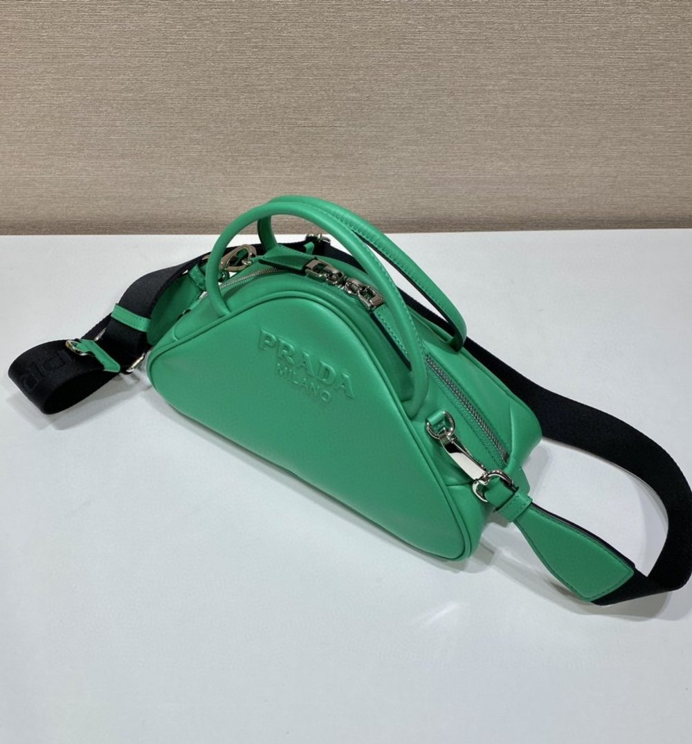 Prada Triangle Bag Green For Women, Women's Bags 9.8in/25cm 1BB082_2BYA_F0458_V_NEO